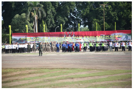 Apel Gelar Pasukan. Masyarakat Harus Waspada Terjadinya Bencana, Ini Pesan Bupati.