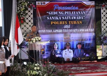 Gedung Pelayanan Sanika Satyawada Polres Tuban Diresmikan. Kapolres : Tahun 2021 Status Polres Tuban Menjadi Polresta Tuban.