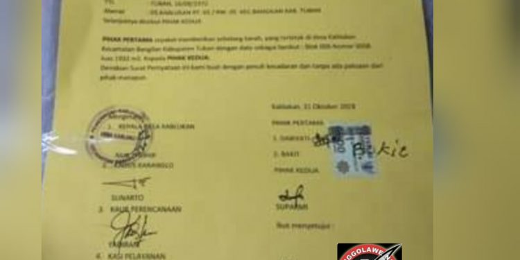 Kades Kablukan Bangilan Tuban Dilaporkan Warganya Terkait Dugaan Pengambilan Keuntungan Program PTSL.