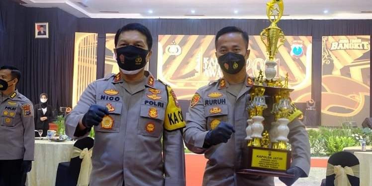 Polres Tuban Borong Penghargaan terbanyak pada acara Kapolda Jatim Awards 2021
