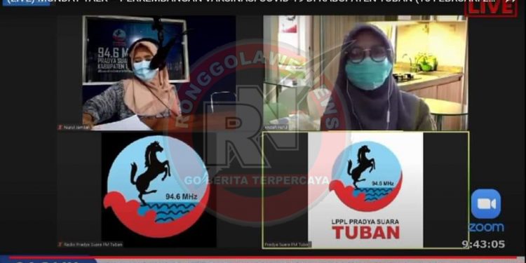 Pelaksanaan Vaksinasi Covid-19 Tahap 1 di Kabupaten Tuban Capai 91 Persen