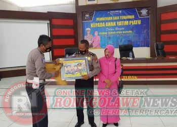 Perwira Polres Tuban Ini Berikan Gaji dan Tunjangan Terakhirnya Untuk Anak Yatim