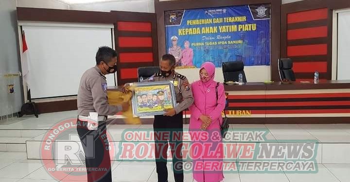 Perwira Polres Tuban Ini Berikan Gaji dan Tunjangan Terakhirnya Untuk Anak Yatim