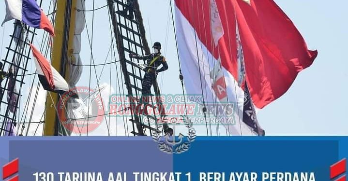 AAL Tingkat I Angkatan ke-69 Arungi Laut Pertama Kali Bersama KRI Dewaruci