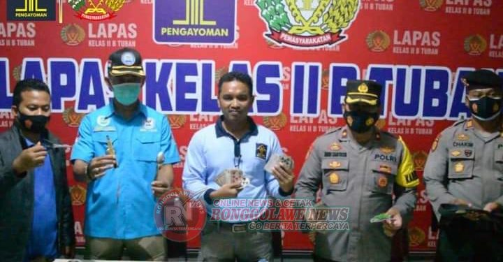 Lapas Tuban Gelar Penggeledahan Bersama Polres dan BNNK Untuk Pastikan Zero Halinar