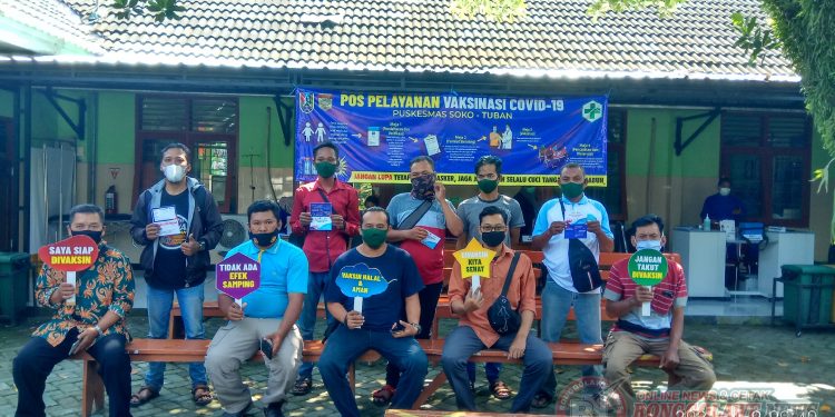 Ketua MPN Korwil Tuban Apresiasi Semangat Seluruh Jurnalis di kecamatan Soko Yang Ikuti Vaksinasi