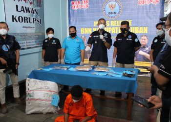Busyeeet, Bawa Ganja Warga Parengan di amankan BNNK Tuban