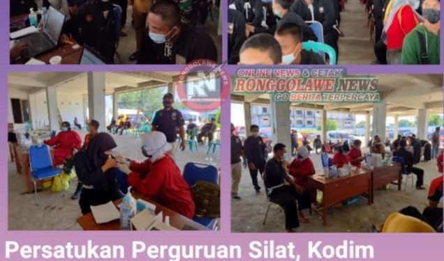 Kodim 0811 Tuban Gelar Vaksinasi di Padepokan Silat PSHT