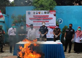 1,5 Kg BB Ganja Dimusnahkan, Tersangka Terancam Hukuman Mati