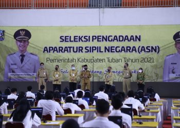 Tinjau Pelaksanaan Ujian Pengadaan ASN, Wabup Tuban Berharap Cetak ASN berkualitas