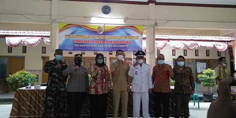 Akhirnya Danny dilantik Sebagai Sekretaris Desa Banjaragung Puri Mojokerto