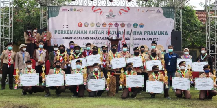 Saka Wira Kartika Dapat 3 Penghargaan dalam Kegiatan Perkemahan Antar Saka Kabupaten Bojonegoro