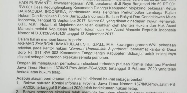 Resmi Ajukan Eksekusi ke PTUN, Ini Pernyataan Ketua LSM BARRACUDA