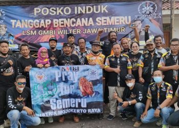 LSM GMBI Mojokerto Raya Salurkan Bantuan Korban Gunung Semeru Lumajang