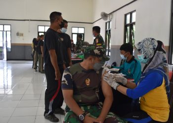 Kodim 0811 Tuban Terima Vaksinasi Dosis ketiga (Booster)