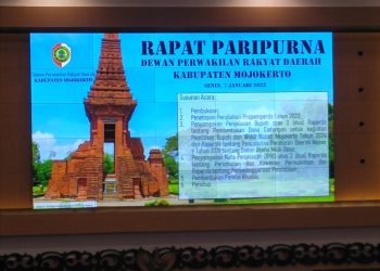 DPRD Kabupaten Mojokerto Gelar Rapat Paripurna Bahas Raperda Dana Cadangan Pilbup dan Wabup Mojokerto 2024