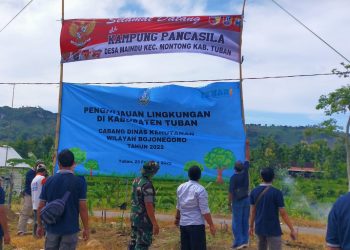 Siapkan Kampung Pancasila, Koramil 0811/19 Montong Bersama Masyarakat adakan Kerja Bakti