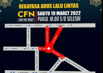 Mulai Sabtu Malam Ini di Bundaran Taman Sleko Tuban digelar Car Free Night (CFN)