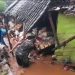 Terjun Langsung Ke Lokasi Banjir, Babinsa Koramil 0811/14 Kerek Tanggap Bencana