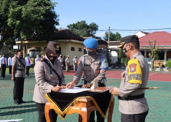 Kapolres Magetan Pimpin Sertijab Pergantian Kapolsek Jajaran Di Polres Magetan