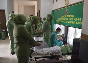 HUT PERSIT KE 76 KODIM 0811 TUBAN GELAR DONOR DARAH