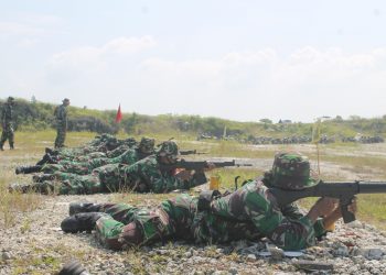 Gelar Latihan Menembak, Kodim 0811 Tuban Asah Kemampuan Prajuritnya