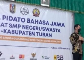 Bupati Tuban Buka Lomba Pidato Bahasa Jawa Tingkat SMP