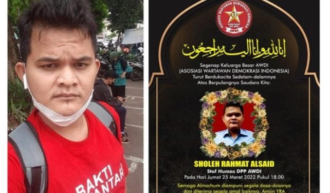 Keluarga Besar AWDI Korwil Pantura Berbela Sungkawa Atas Meninggalnya Sholeh Rahmad Staf Humas DPP AWDI