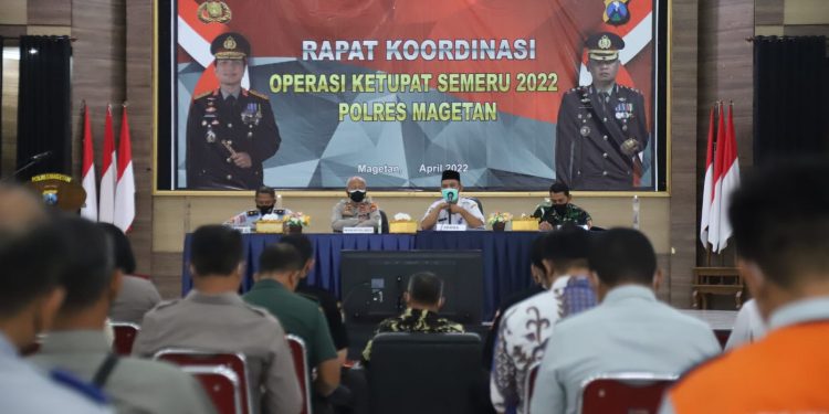 Jelang Mudik Lebaran, Polres Magetan Gelar Rapat Koordinasi Lintas Sektoral Kesiapan Ops Ketupat Semeru 2022