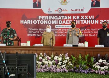 Bupati Bojonegoro Ikuti Peringatan Ke XXVI Hari Otoda Dari Pendopo Pemkab