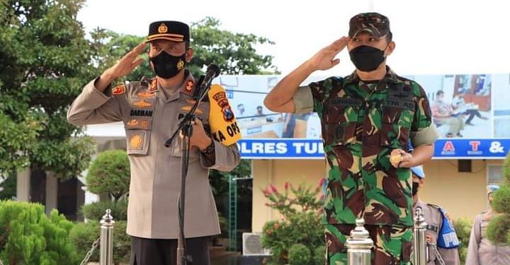 Bersama Kodim 0811, Polres Tuban Gelar Apel Antisipasi Malam Takbir Keliling dan Pengamanan Sholat Idul Fitri 1443 H