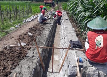 Pembangunan Saluran Irigasi Desa Bululor Jambon  Ponorogo Telah Rampung