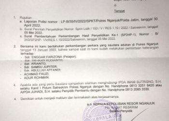 Polda Jatim Perlu Turun Tangan Atas Molornya Kasus Penganiayaan dan Pengeroyokan di Wilayah Hukum Polres Nganjuk