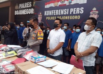 Dalam operasi pekat,Polres Bojonegoro Berhasil Mengamankan 146 Tersangka Dengan 129 Kasus