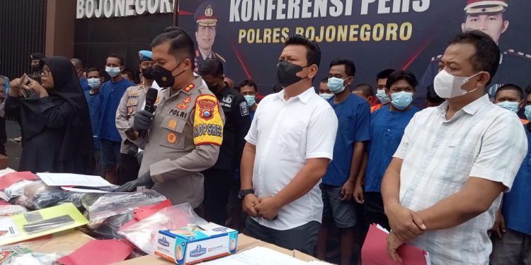 Dalam operasi pekat,Polres Bojonegoro Berhasil Mengamankan 146 Tersangka Dengan 129 Kasus