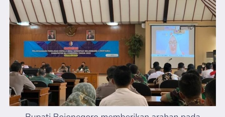 Sosialisasi Pilkades Serentak Oleh Dinas DPMD dihadiri Bupati Anna Secara Virtual