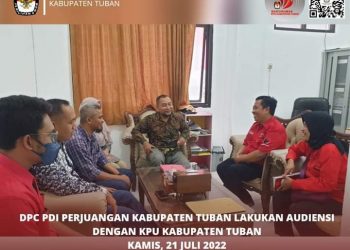Perwakilan DPC PDIP Tuban Audiensi Bersama KPU
