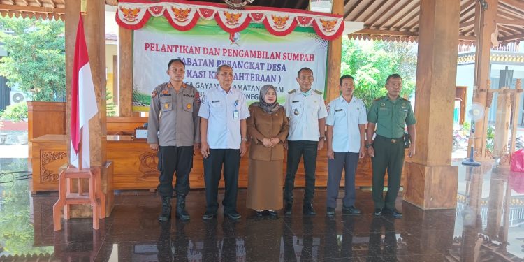 Kepala desa gayam kecamatan gayam kabupaten Bojonegoro, melantik KASI KESEJAHTERAAN