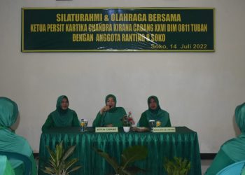 Kuatkan Silaturahmi, Ketua Persit KCK Cab. XXVI Dim 0811 Tuban Kunjungi Ranting 8 Koramil 0811/07 Soko