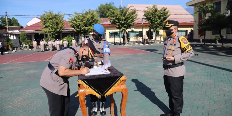 Kapolres Magetan Pimpin Sertijab Pergantian Kabag Ops Dan Kapolsek Jajaran Di Polres Magetan