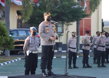 Gelar Pasukan, Polres Magetan Siap Amankan  Pengesahan Warga PSHT