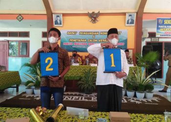 Danramil 0811/07 Soko Menghadiri Penetapan dan Pengundian Nomor Urut Calon Kades