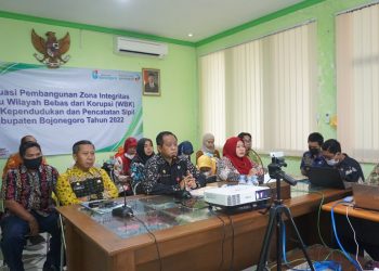 Tiga OPD Pemkab Bojonegoro Ikuti Evaluasi Virtual Zona Integritas WBK