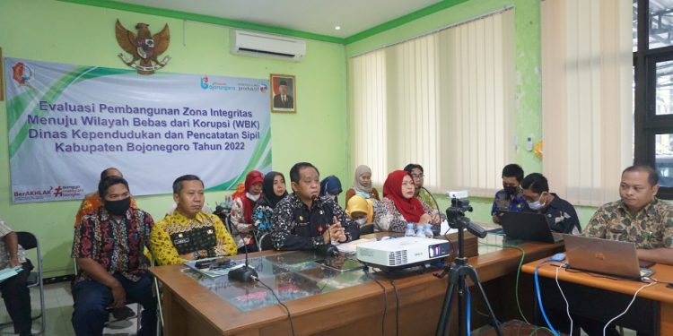 Tiga OPD Pemkab Bojonegoro Ikuti Evaluasi Virtual Zona Integritas WBK