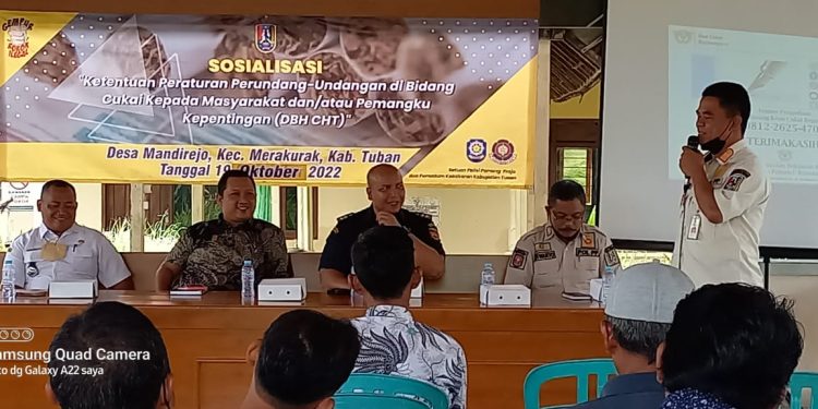 GEMPUR ROKOK ILEGAL, PEMKAB TUBAN BERSAMA DENGAN KPPBC TMP C BOJONEGORO GENCAR MELAKUKAN SOSIALISASI