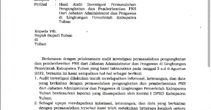 Tidak Konsisten, Komisi I DPRD Kabupaten Tuban Siap Laporkan BKN ke Ombudsman