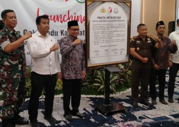 Bawaslu Kabupaten Mojokerto Launching Centra Penegakan Hukum Terpadu (GAKKUMDU)