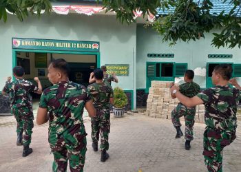 Jaga Kebugaran Tubuh, Koramil 0811/12 Bancar TubanLakukan Senam SKJ 88