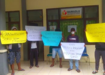 Rekrutmen PKD Dinilai Curang, Aliansi Pemuda Soko Datangi Kantor Panwaslu Kecamatan Gelar Aksi Unjuk Rasa