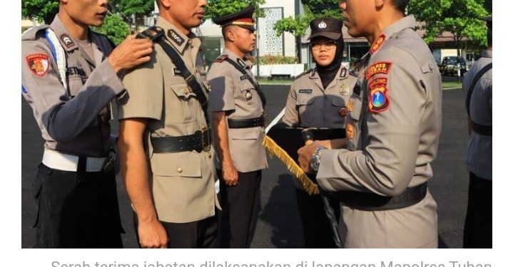 Kapolres Tuban Pimpin Serah Terima 2 Jabatan Kasat dan 4 Kapolsek Jajaran